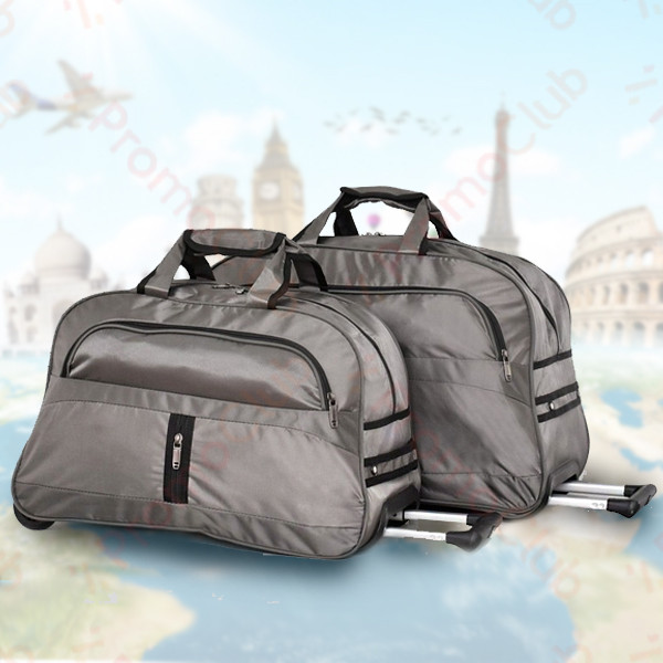 Комплект 2бр. удобни с стилни пътни чанти с колела TRAVEL - GREY 12236