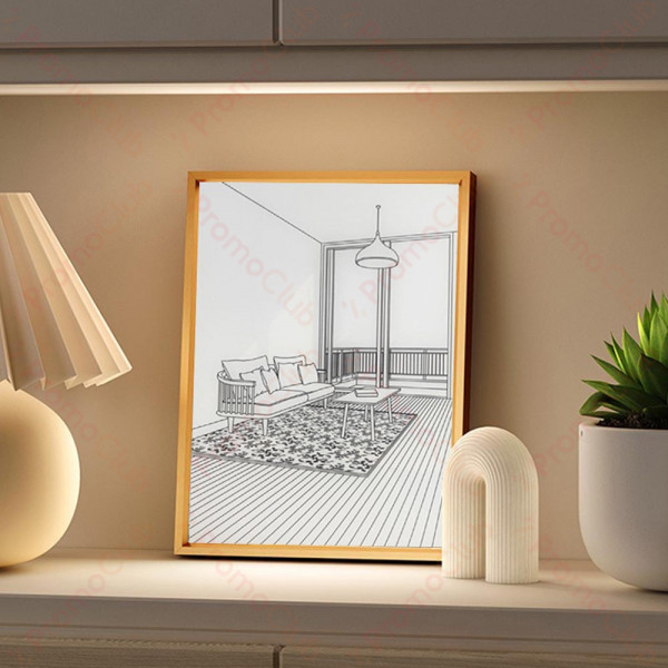 Светеща LED картина със светлини и сенки, модерен минималистичен дизайн, USB захранване - MOUNTAINS AND RIVERS