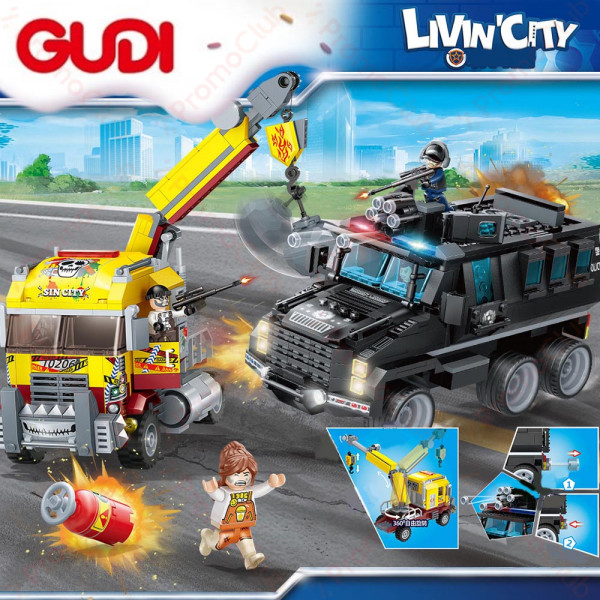 Лего конструктор POLICE 10206 - 903 части, GUDI, 6+