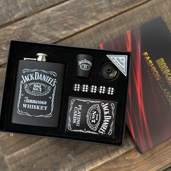 Модерен подаръчен комплект JACK DANIELS, черен мат, луксозен, DJH1387