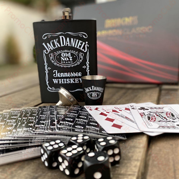 Модерен подаръчен комплект JACK DANIELS, черен мат, луксозен, DJH1387