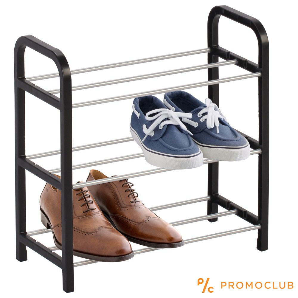 Три редов стелаж за обувки SHOES RACK III BLACK
