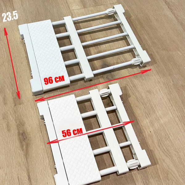 Разтегаема стойка-органайзер за гардероб и шкаф CLOSET DIVIDER RACK SHELF с дължина от 56 см до 95 см