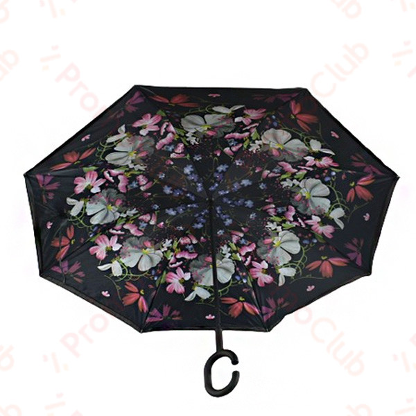 Ветроупорен затварящ се наобратно чадър COOLBRELLA - ORCHID41682 здрав и удобен
