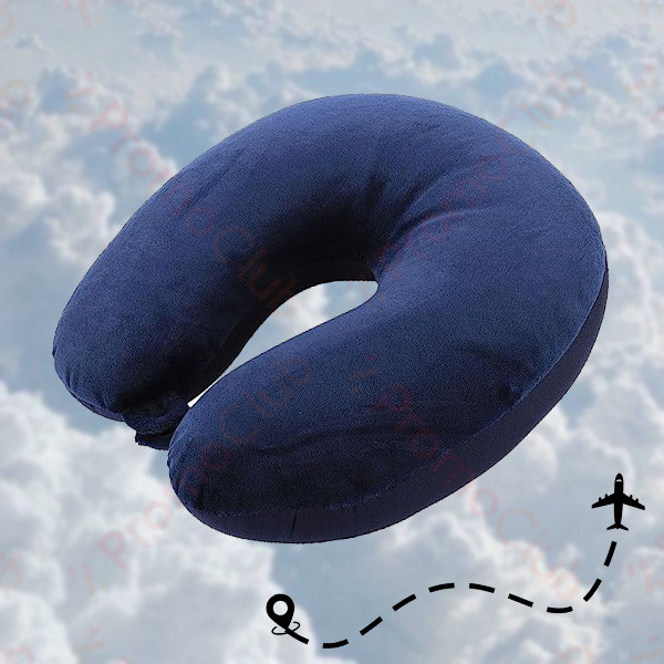 Мека и удобна възглавница за път с копче TRAVEL COMFORT - DARK BLUE 1592