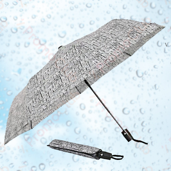 Стилен дамски чадър със здрава рамка от осем спици RAIN - GREY 22609