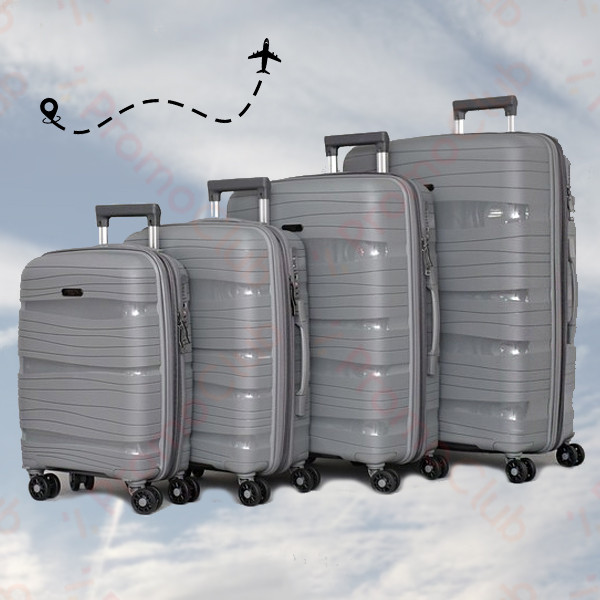 Комплект 4бр здрави и практични авио куфари TRAVEL - GREY PP 4003