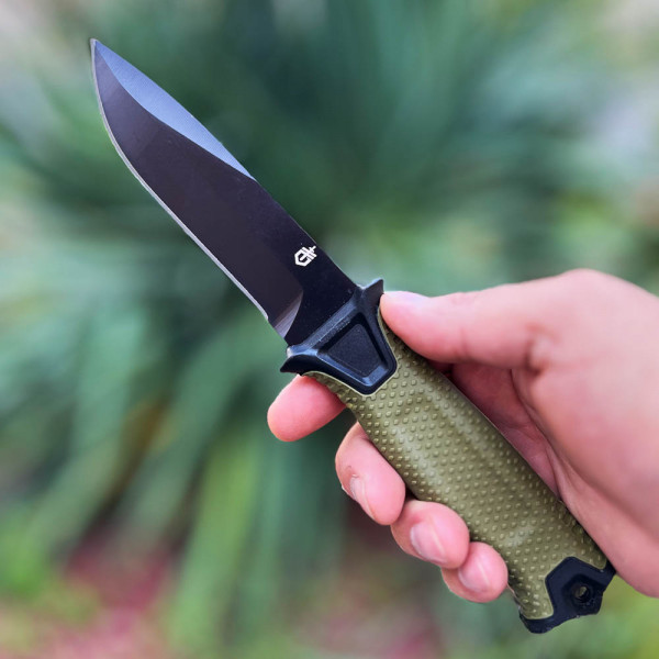 Тактически нож за оцеляване GERBER TACTICAL GREEN, стомана 420, вулканизирана дръжка, тактическа кания