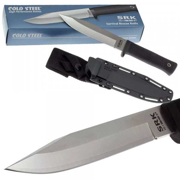 Тактически супер нож COLD STEEL SRK VG-1 San Mai III, твърда кания Secure-Ex