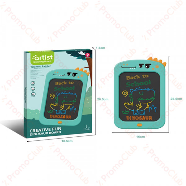 8.5 " Вечен цветен LCD детски таблет ДИНО 050-44 - детска дъска за рисуване, за чертане, писане, рисуване,