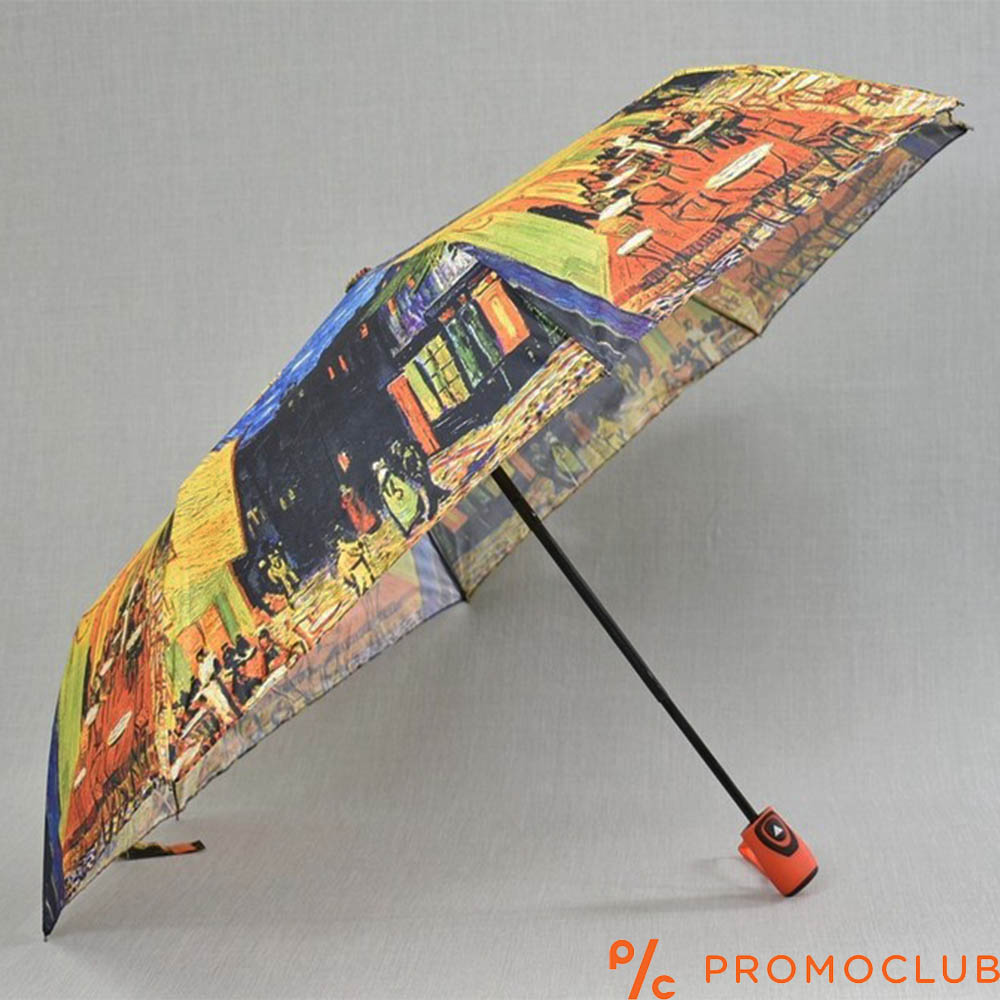 ВАН ГОГ арт сгъваем чадър на Кафе тераса през нощта 1896