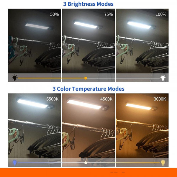 40 см LED лампа GOLD FA555 с датчик за движение и вградена батерия, няколко режима на работа, LED MOTION SENSOR LIGHT SOGO SD-333
