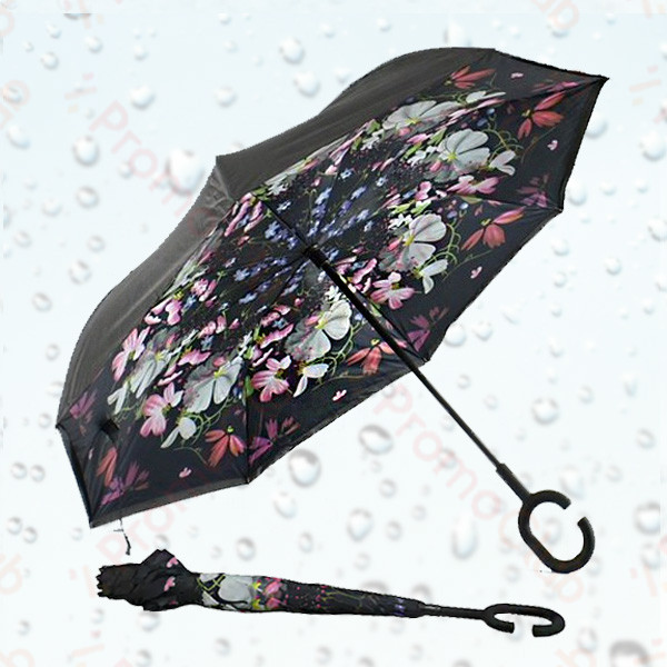 Ветроупорен затварящ се наобратно чадър COOLBRELLA - ORCHID41682 здрав и удобен