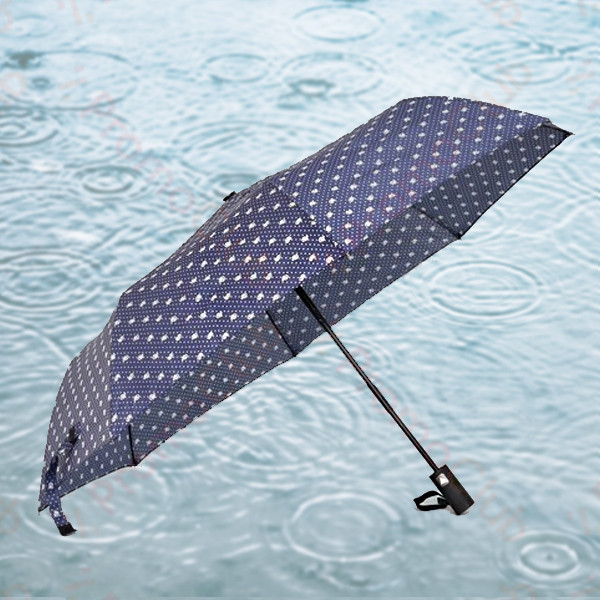 Ветроустойчив и красив дамски чадър RAINDROP - BLUE 12531