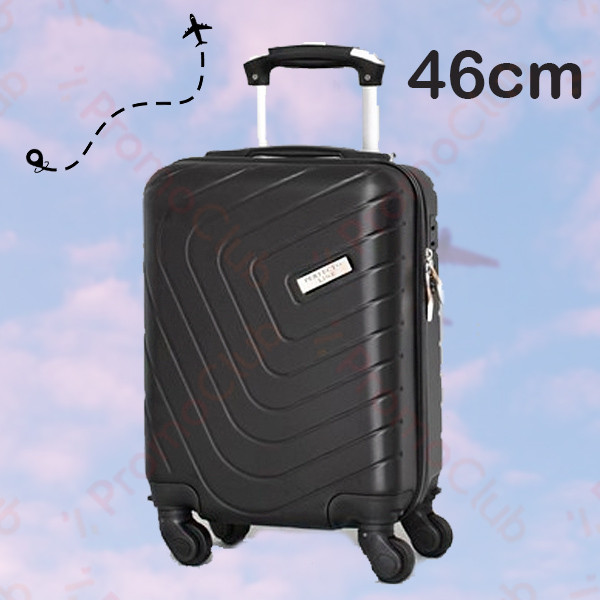 Удобен и здрав авио куфар за ръчен багаж ABS, 46cm - BLACK 2052
