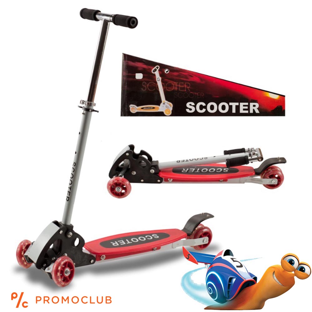 ТУРБО тротинетка с 4 колела и спирачка RED SCOOTER, до 50 кг