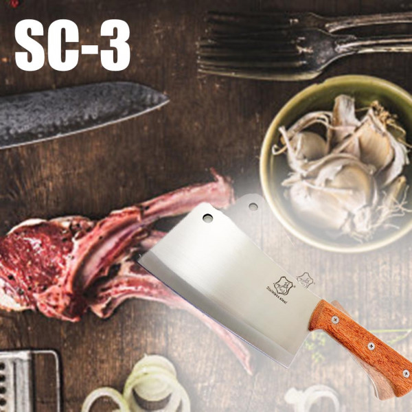 Кухненски сатър масивен и тежък за рязане на месо и кости SC-3