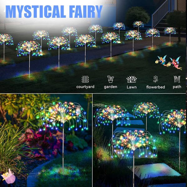 Усъвършенствани соларни градински лампи MYSTICAL FAIRY, 2 броя, BF23