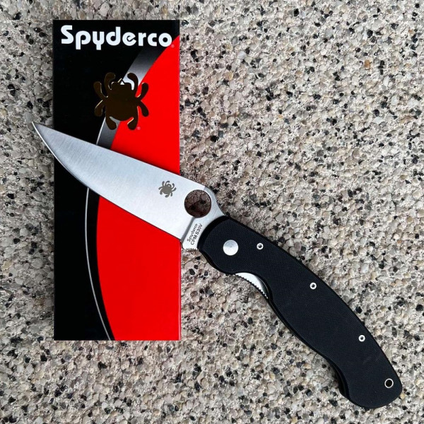 Сгъваем супер нож SPYDERCO CPM S30V BLACK G10 дръжка, подаръчна кутия, BF22