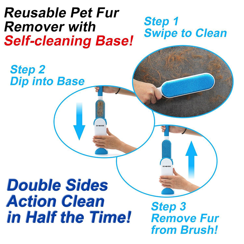 2 четки за почистване на косми от домашни любимци PET FUR REMOVER- голяма и травел четки 2060