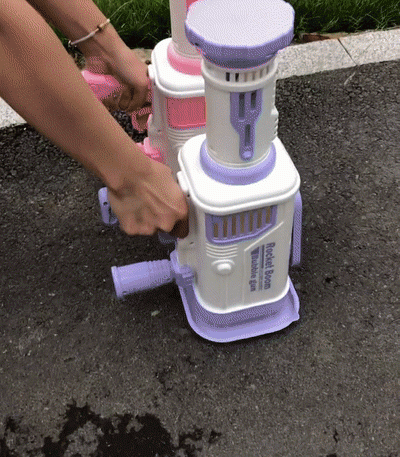 Огромен автомат за сапунени балони 64 HOLE BUBBLE GUN с 64 дула за светещи LED балони - PINK