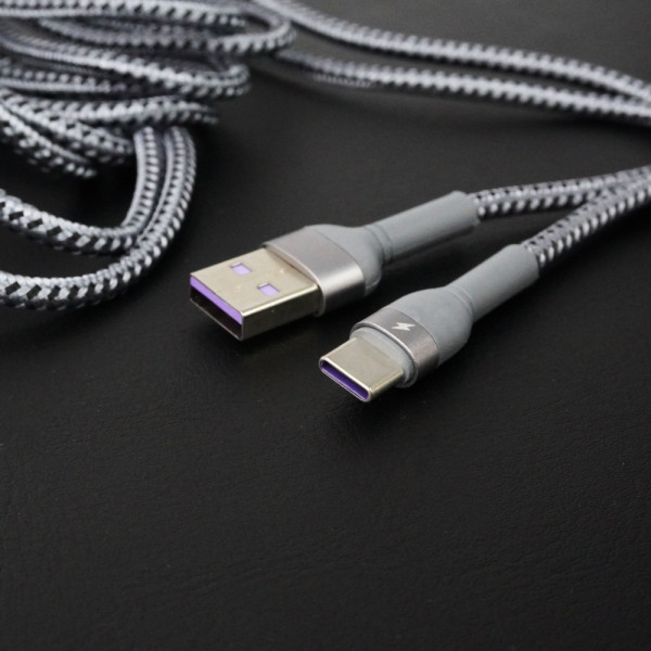 USB кабел за бързо зареждане и трансфер на данни KLGO S - 104 , Type - C