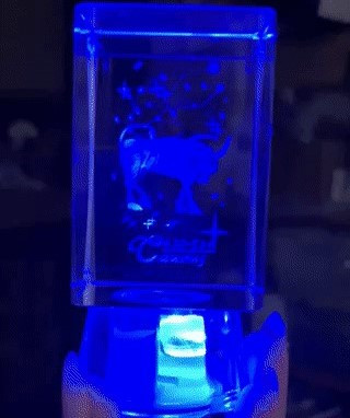 3D лазерно гравиранa фигурка TAURUS със зодиакален знак и съзвездие ТЕЛЕЦ, светеща