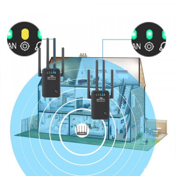 Мощен Wi-Fi разпръсквач - повторител, REPEATER с четири антени, BF23