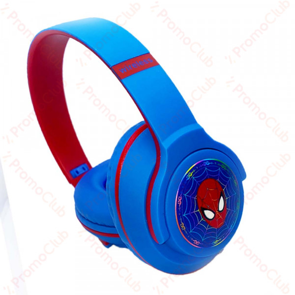 Безжични светещи Bluetooth слушалки SPIDER-MAN MA-3 за деца, aнимационни, сгъваеми и регулируеми, вграден микрофон