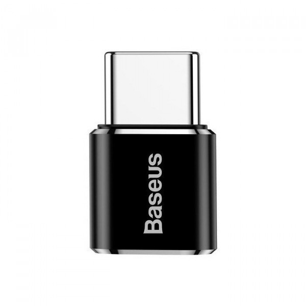 Преходник Baseus Mini, Micro USB F към Type-C, OTG, Черен - 40398