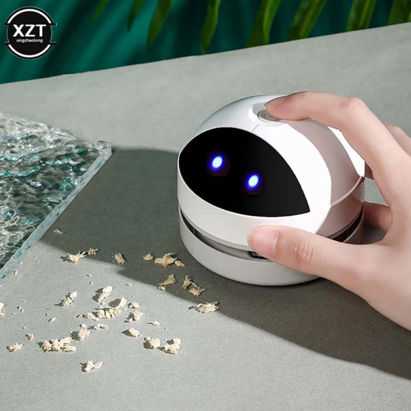 Мини преносима прахосмукачка за кола, лаптоп, клавиатура, USB, бяла