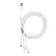 Кабел за зареждане Baseus Superior, 3 в 1, Micro USB, Lightning, Type-C, 1.0m, Бял - 40438