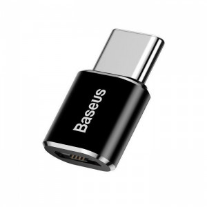 Преходник Baseus Mini, Micro USB F към Type-C, OTG, Черен - 40398