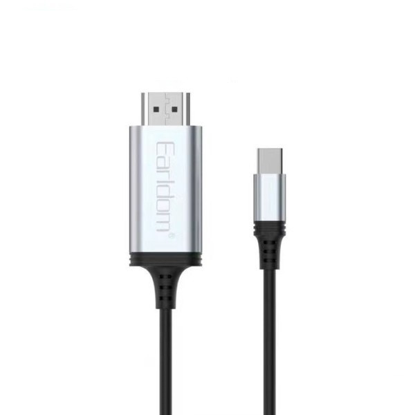 Кабел Earldom ET-W34, Type-C - HDMI 4K, 2м., Черен - 40374