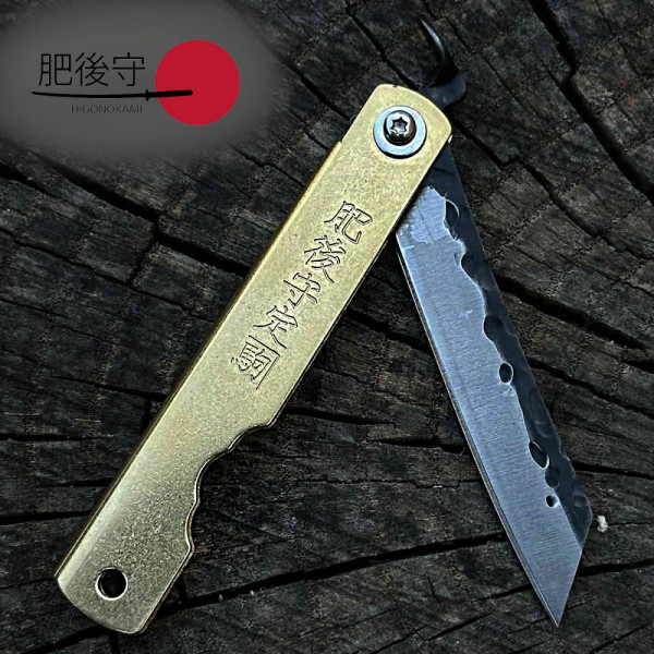 Култов японски сгъваем нож HIGONOKAMI, BLACK TANNAKA, стомана 7Cr17Mov, кожен калъф