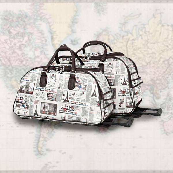 Луксозни пътни чанти с колелца от еко кожа - Travel PARIS 2446