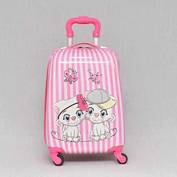 Детски куфар  TWO CATS 31800, 4 безшумни колела, изтегляща се дръжка, поликарбон