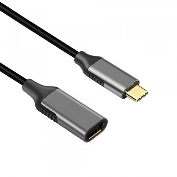 Преходник DeTech, USB-C – DP 4K, 60Hz, Черен - 17837