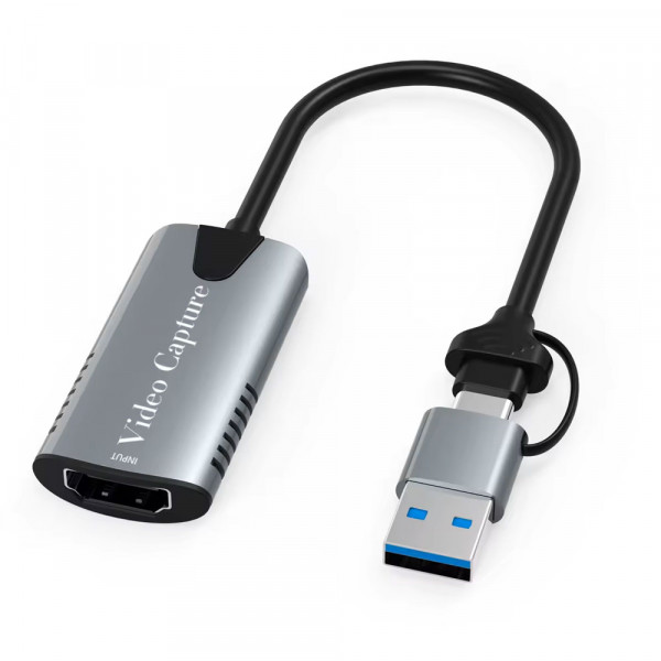 Външна Capture карта DeTech, USB 3.0 / Type-C - HDMI, HD 1080P - 17853