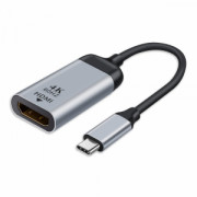 Преходник DeTech, USB-C – HDMI 4K, 60Hz, Сив - 17835