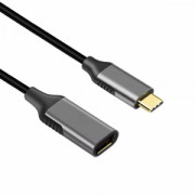 Преходник DeTech, USB-C – DP 4K, 60Hz, Черен - 17837