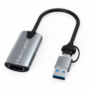 Външна Capture карта DeTech, USB 3.0 / Type-C - HDMI, HD 1080P - 17853