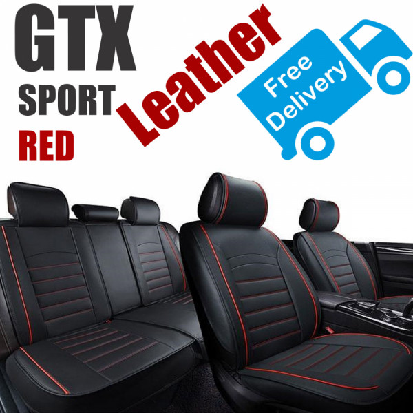 Първокласна авто тапицерия от изкуствена кожа GTX SPORT RED - пълен комплект, дебело подплатена, солидна, издръжлива и много красива. Безплатна доставка
