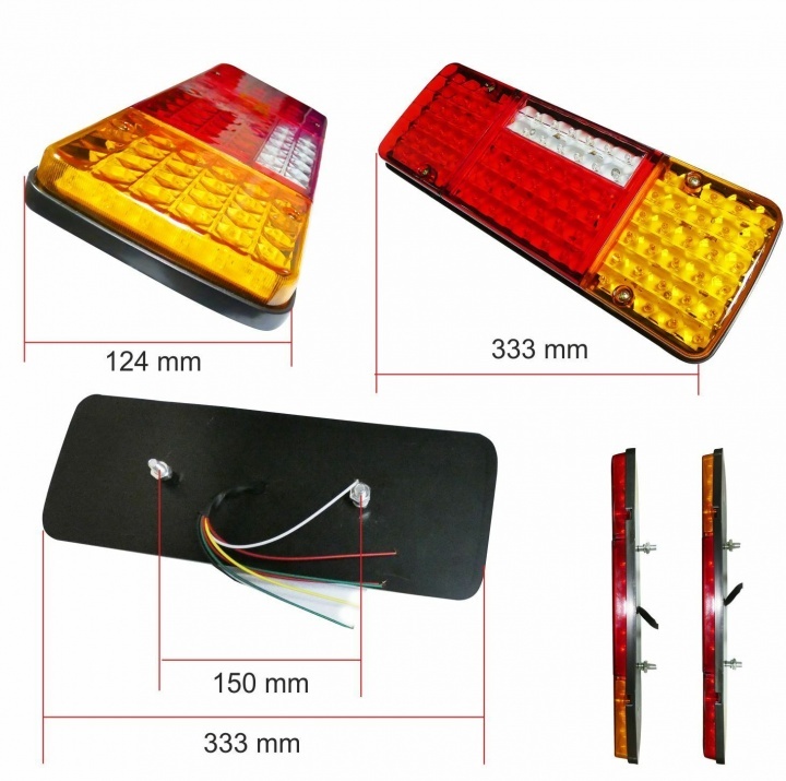 LED стопове мигач задна светлина 12V за камион бус ТИР, ремарке