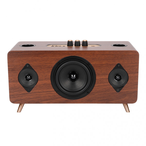 Тонколона Kisonli G105, Караоке, Bluetooth, USB, SD, AUX, Кафяв - 22304
