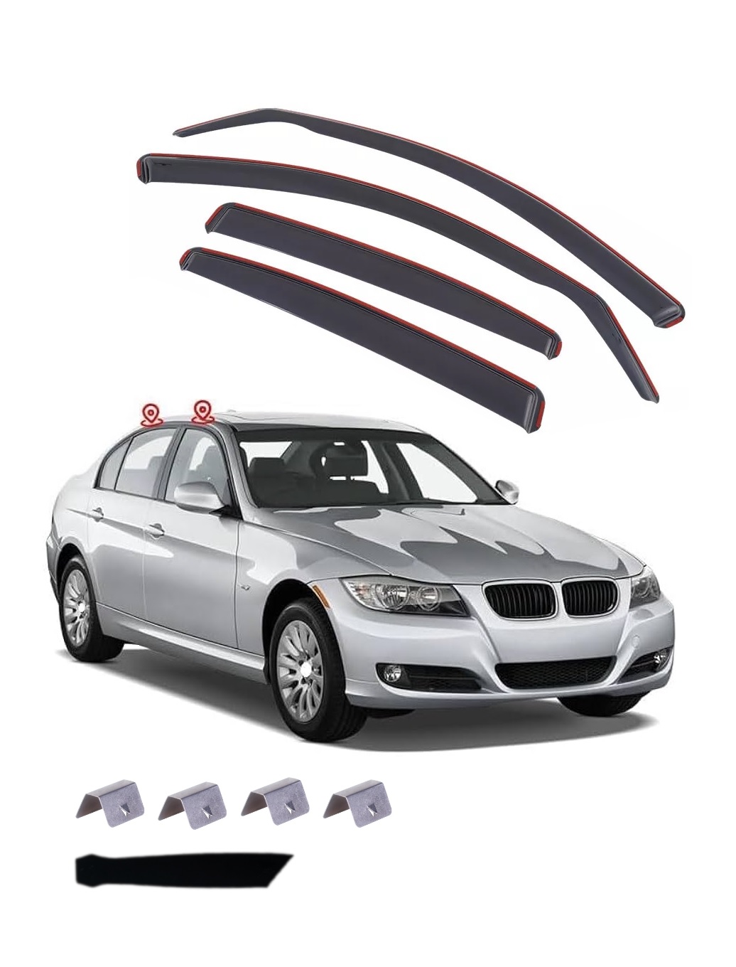 Комплект от 4бр. ветробрани за BMW 3-та серия (E90) 2006-2011