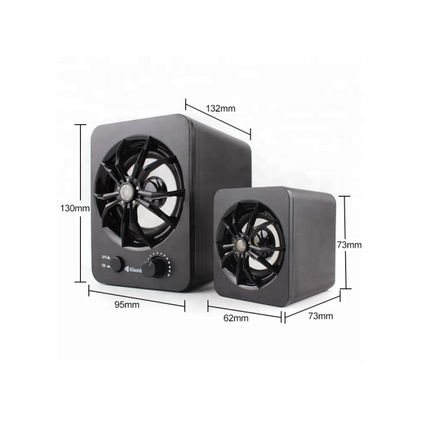 Тонколони Kisonli U-2600, 5W+3W*2, USB, Черен - 22116