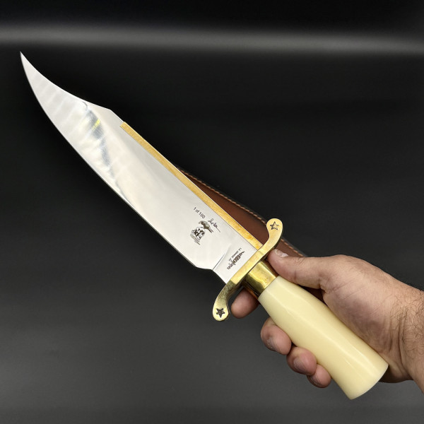 Огромен колекционерски BOWIE ловен нож GIL HIBBEN- L.A.GRANGE "Expendables", с кожена кания