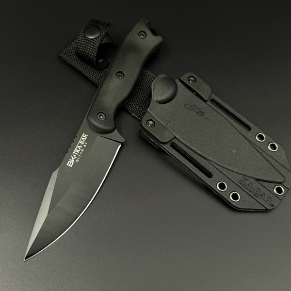 Масивен военноморски офицерски нож KA-BAR BK-18 Gin, черно острие, подсилена дръжка