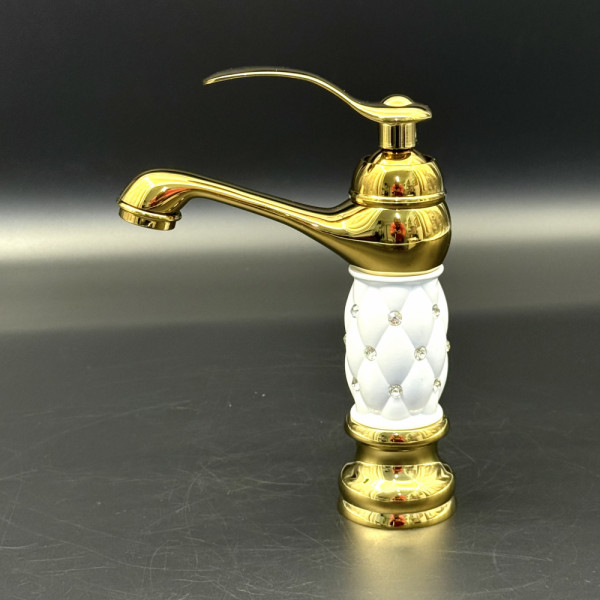 Луксозен ретро смесител BAROQUE LN-1435 GOLD за кухня и баня, самостоящ, смесителна батерия